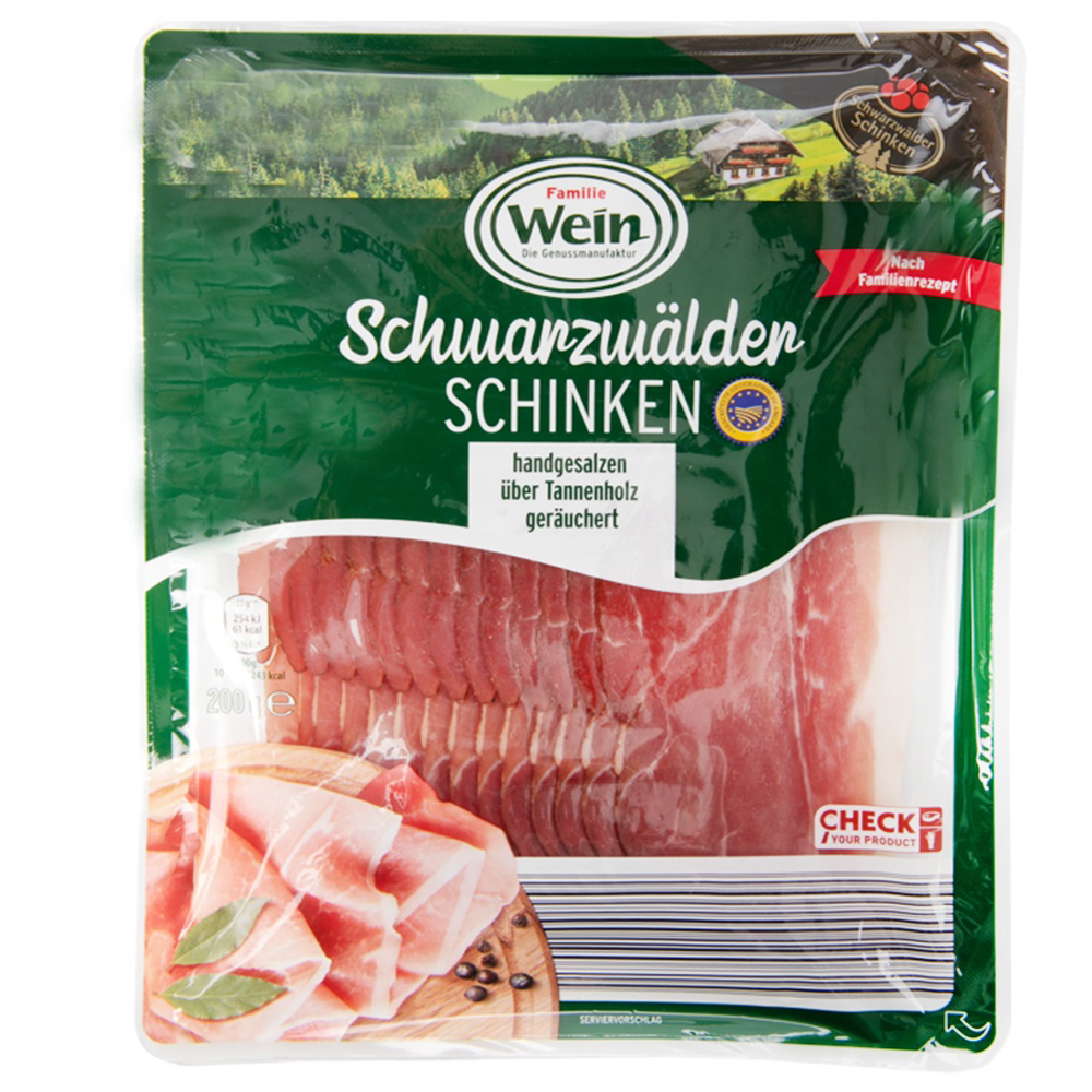 ROKSH Speck &amp; Rohschinken FAMILIE WEIN Schwarzwälder Schinken 200g