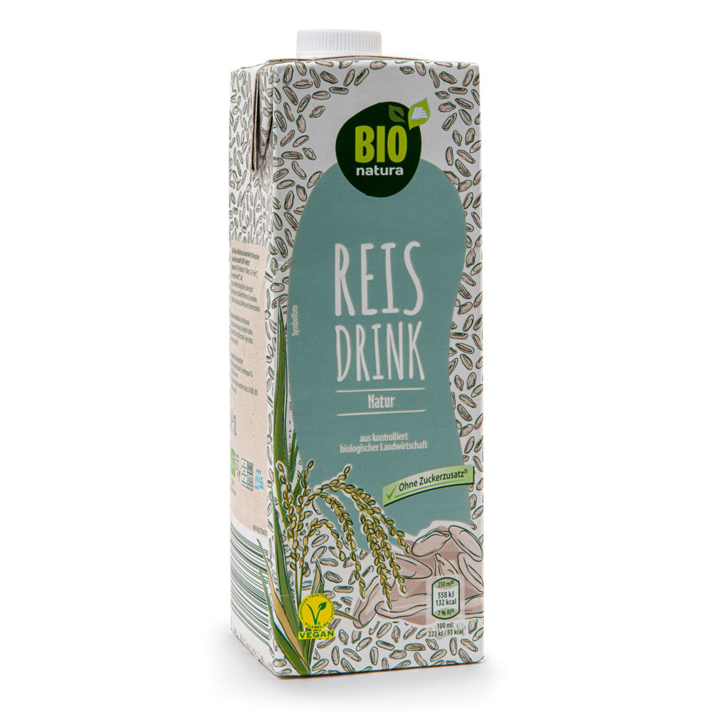 ROKSH Pflanzliche Produkte BIO NATURA Reis Drink Natur 1l