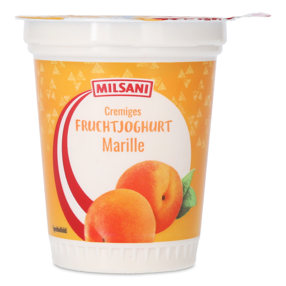 Austria product data sample: MILFINA Fruchtjoghurt Marille 180 g