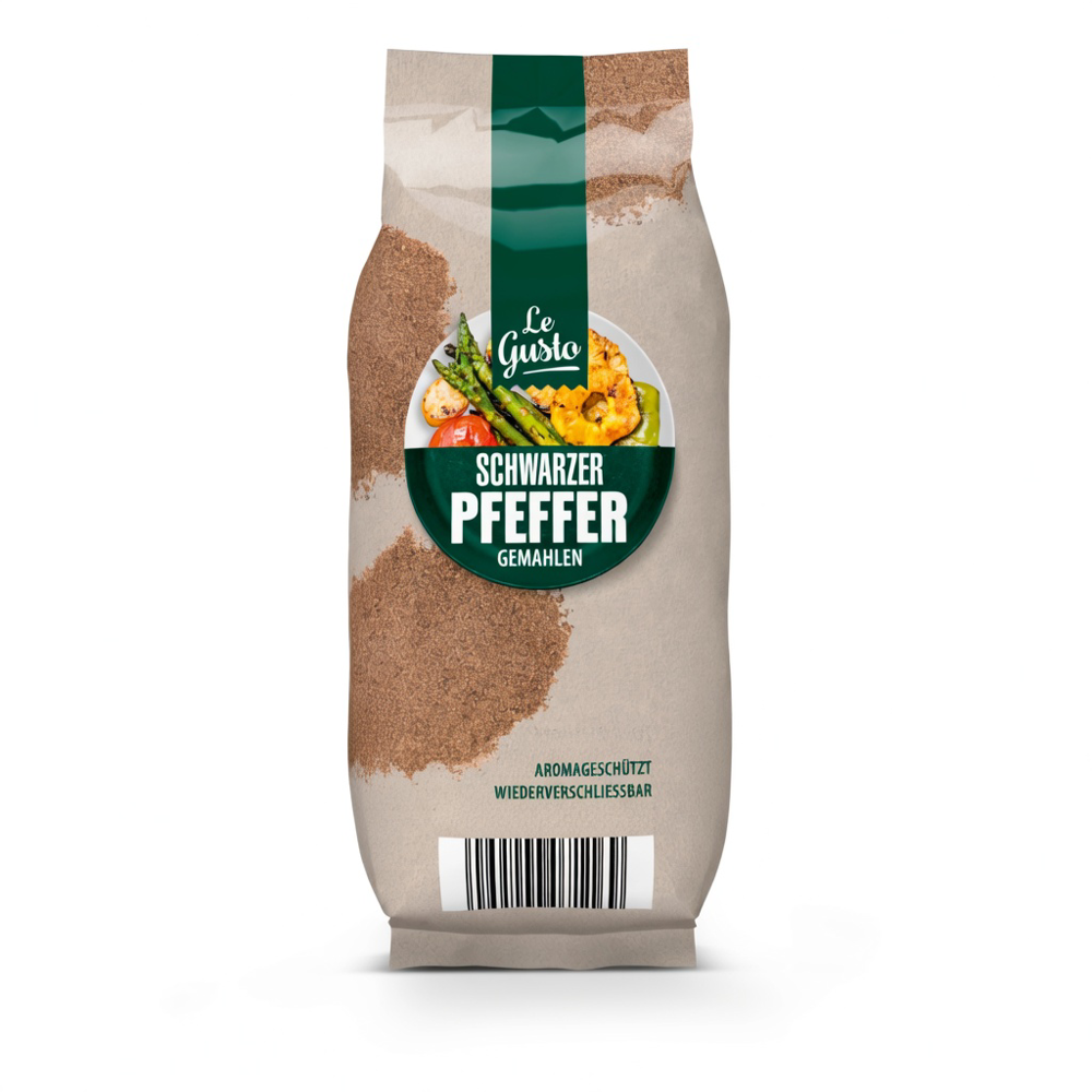 LE GUSTO Pfeffer Schwarz Gemahlen