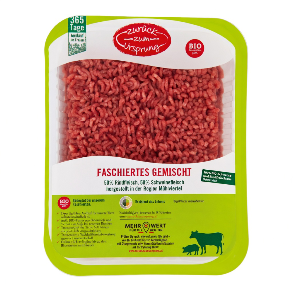 ZURÜCK ZUM URSPRUNG Faschiertes Gemischt Bio
